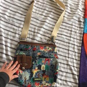Lily Bloom blue crossbody purse with dogs 🐾